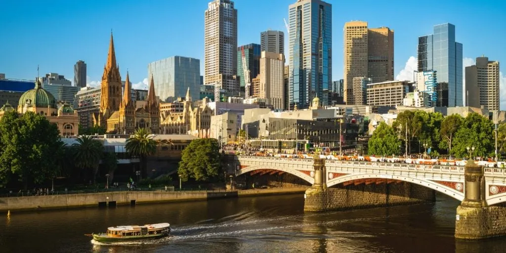 Princess Bridge and Flinders Street Station, Melbourne, Victoria