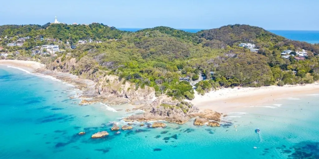 The Pass and Wategoes beach in Byron Bay in New South Wales, Australia