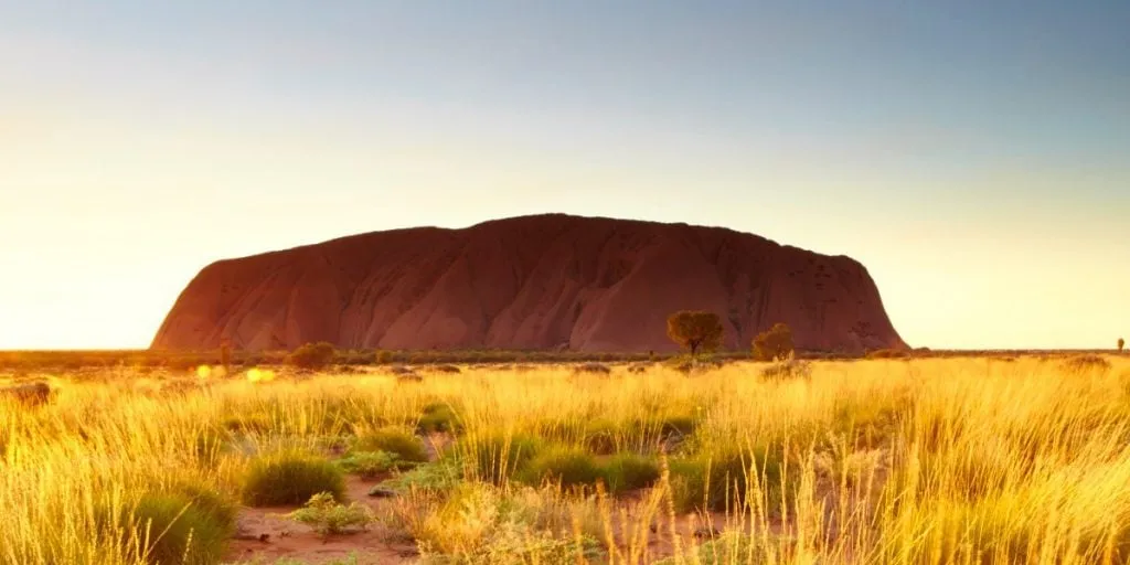 Dawn breaks over the Uluru-Kata Tjuta National Park, in the heart of Australia's Outback